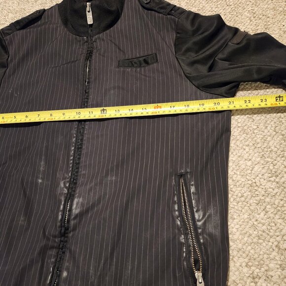 Ben Sherman - Black Pinstripe Harrington Jacket - Picture 6 of 8